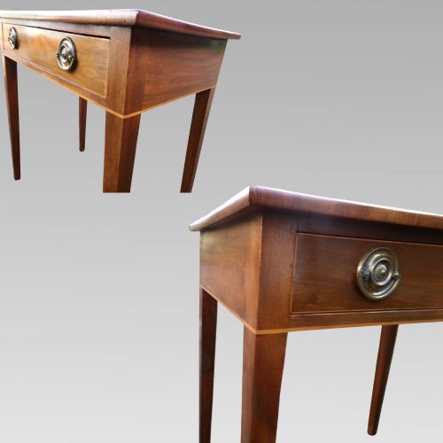EXCEPTIONAL ANTIQUE 19TH CENTURY GEORGE III STRING INLAID HALL OR SIDE TABLE - ADDITIONAL PHOTO 8