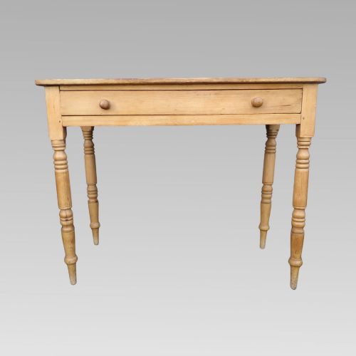 CHARMING ANTIQUE 19TH CENTURY VICTORIAN PINE HALL SIDE TABLE W DRAWER - ADDITIONAL PHOTO 1