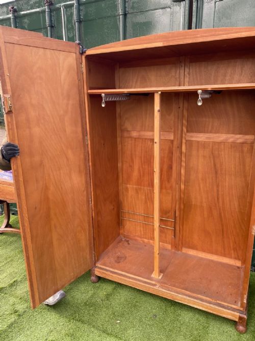 HEALS ART DECO BEDROOM SUITE LIMED OAK WARDROBE DRESSING TABLE C1920 ANTIQUE - ADDITIONAL PHOTO 5