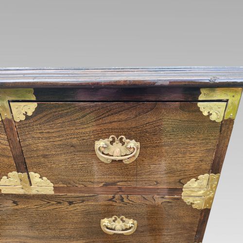 STUNNING LARGE KOREAN BANDAJI ELM VENEER CHEST OF DRAWERS - ADDITIONAL PHOTO 7