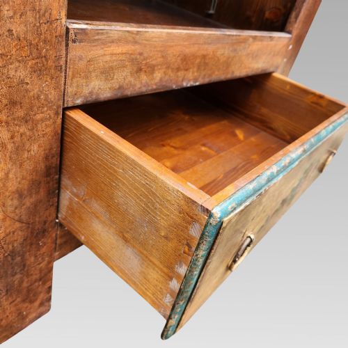 FABULOUS ANTIQUE ITALIAN POLYCHROME PAINTED WARDROBE OR BEDROOM STORAGE CUPBOARD - ADDITIONAL PHOTO 4