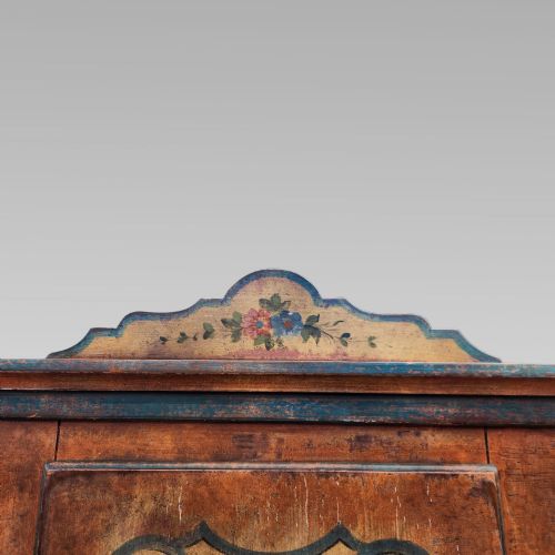 FABULOUS ANTIQUE ITALIAN POLYCHROME PAINTED WARDROBE OR BEDROOM STORAGE CUPBOARD - ADDITIONAL PHOTO 6