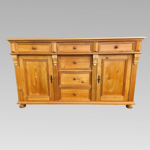 fig 1. Exceptional Quality Antique Pitched Pine Kitchen Dresser Sideboard
