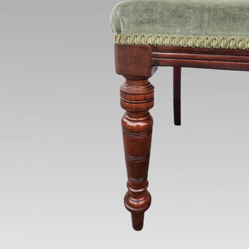 ORIGINAL QUALITY ANTIQUE VICTORIAN SET OF SIX TURNED LEG MAHOGANY DINING CHAIRS - ADDITIONAL PHOTO 2