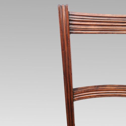 ORIGINAL QUALITY ANTIQUE VICTORIAN SET OF SIX TURNED LEG MAHOGANY DINING CHAIRS - ADDITIONAL PHOTO 3