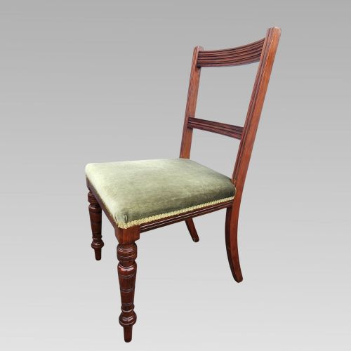 ORIGINAL QUALITY ANTIQUE VICTORIAN SET OF SIX TURNED LEG MAHOGANY DINING CHAIRS - ADDITIONAL PHOTO 5