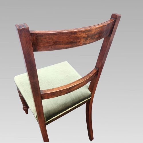 ORIGINAL QUALITY ANTIQUE VICTORIAN SET OF SIX TURNED LEG MAHOGANY DINING CHAIRS - ADDITIONAL PHOTO 6