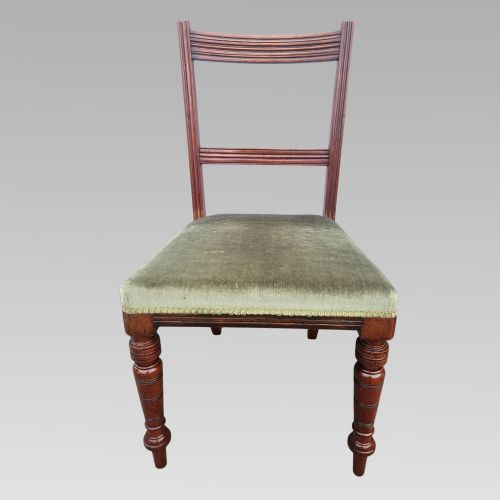 ORIGINAL QUALITY ANTIQUE VICTORIAN SET OF SIX TURNED LEG MAHOGANY DINING CHAIRS - ADDITIONAL PHOTO 7