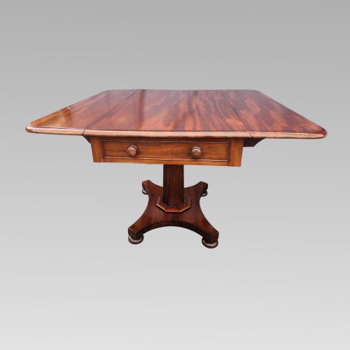 LOVELY EXAMPLE ANTIQUE VICTORIAN MAHOGANY SOFA TABLE DROP FLAP W DRAWER - ADDITIONAL PHOTO 3