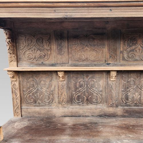 STUNNING ANTIQUE FRENCH CHATEAU RECLAIMED BUFFET SIDEBOARD KITCHEN DRESSER - ADDITIONAL PHOTO 4