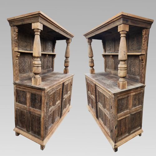 STUNNING ANTIQUE FRENCH CHATEAU RECLAIMED BUFFET SIDEBOARD KITCHEN DRESSER - ADDITIONAL PHOTO 6