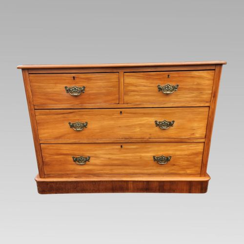 Fabulous Condition Antique Edwardian Satinwood Chest of Drawers Original Handles