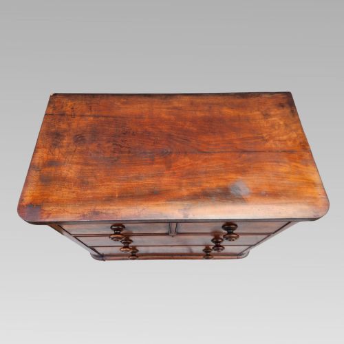 FABULOUS ANTIQUE VICTORIAN MAHOGANY CHEST OF DRAWERS W TURNED KNOB HANDLES - ADDITIONAL PHOTO 4