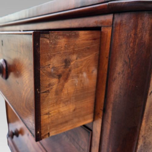 FABULOUS ANTIQUE VICTORIAN MAHOGANY CHEST OF DRAWERS W TURNED KNOB HANDLES - ADDITIONAL PHOTO 8