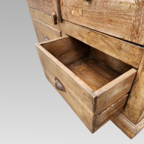 QUALITY RECLAIMED UNIQUE INDIAN ROSEWOOD LOUVRE DOOR STORAGE CUPBOARD WARDROBE - ADDITIONAL PHOTO 7