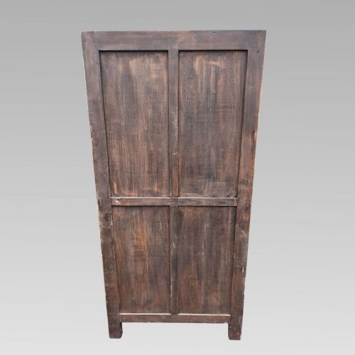 STUNNING RECLAIMED INDIAN CEDAR PAINTED STORAGE CUPBOARD OR WARDROBE W SHELVES - ADDITIONAL PHOTO 5