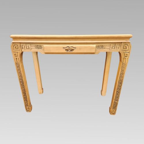 STUNNING QUALITY ANTQUE ORIENTAL CHINESE CARVED HALL SIDE CONSOLE TABLE - ADDITIONAL PHOTO 1