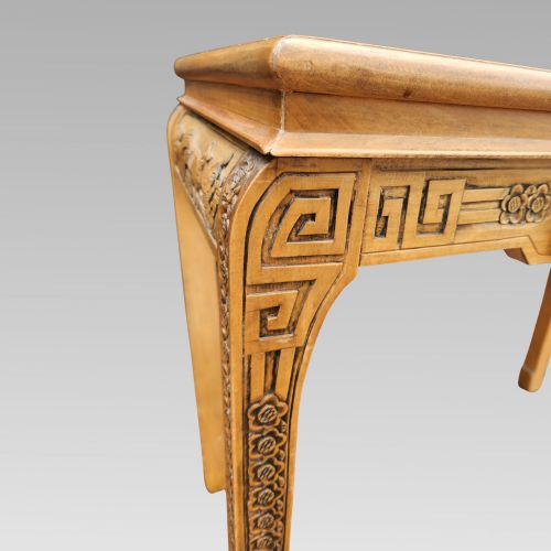 STUNNING QUALITY ANTQUE ORIENTAL CHINESE CARVED HALL SIDE CONSOLE TABLE - ADDITIONAL PHOTO 6
