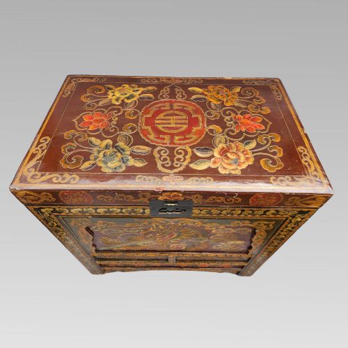 EXCEPTIONAL LARGE ANTIQUE QING DYNASTY ORIENTAL CHINESE DRAGON STORAGE CHEST BOX - ADDITIONAL PHOTO 2