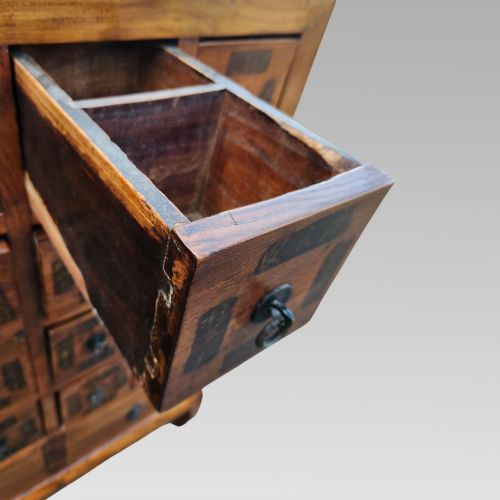 FABULOUS ANTIQUE ELM ORIENTAL CHINESE APOTHECARY MEDICINE STORAGE CHEST DRAWERS - ADDITIONAL PHOTO 11