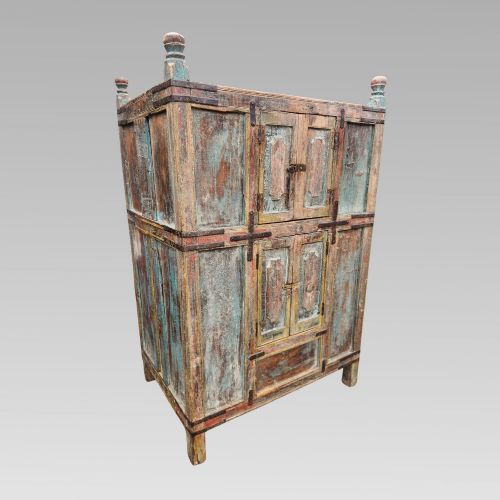 EXCEPTIONAL ANTIQUE INDIAN ALMIRAH CABINET STORAGE CUPBOARD STATEMENT PIECE