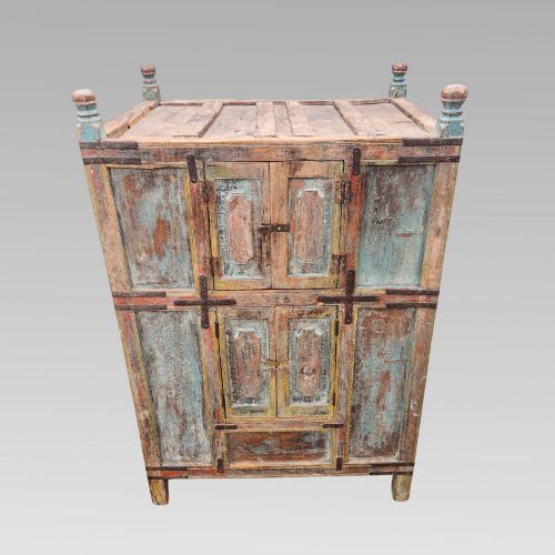 EXCEPTIONAL ANTIQUE INDIAN ALMIRAH CABINET STORAGE CUPBOARD STATEMENT PIECE - ADDITIONAL PHOTO 1