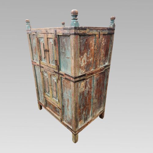 EXCEPTIONAL ANTIQUE INDIAN ALMIRAH CABINET STORAGE CUPBOARD STATEMENT PIECE - ADDITIONAL PHOTO 4