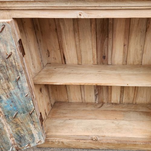 FABULOUS UNIQUE HIGH QUALITY ANTIQUE INDIAN RECLAIMED TEAK STORAGE CUPBOARD - ADDITIONAL PHOTO 4