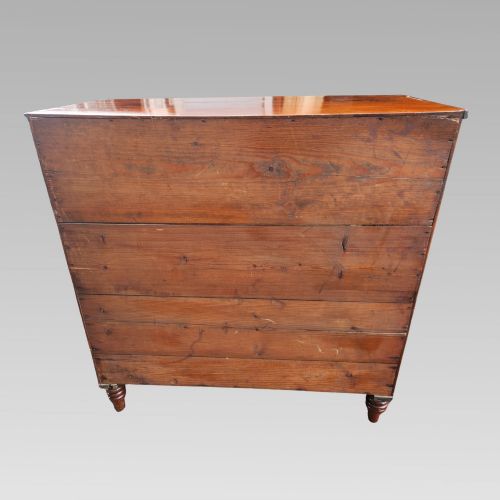 FABULOUS ANTIQUE VICTORIAN FLAME MAHOGANY BOW FRONT CHEST OF DRAWERS - ADDITIONAL PHOTO 10