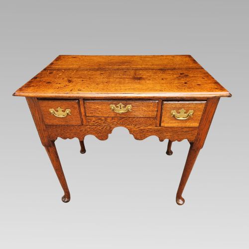 Stunning Fine Antique Georgian Oak Lowboy Hall Side Table W/ Drawers