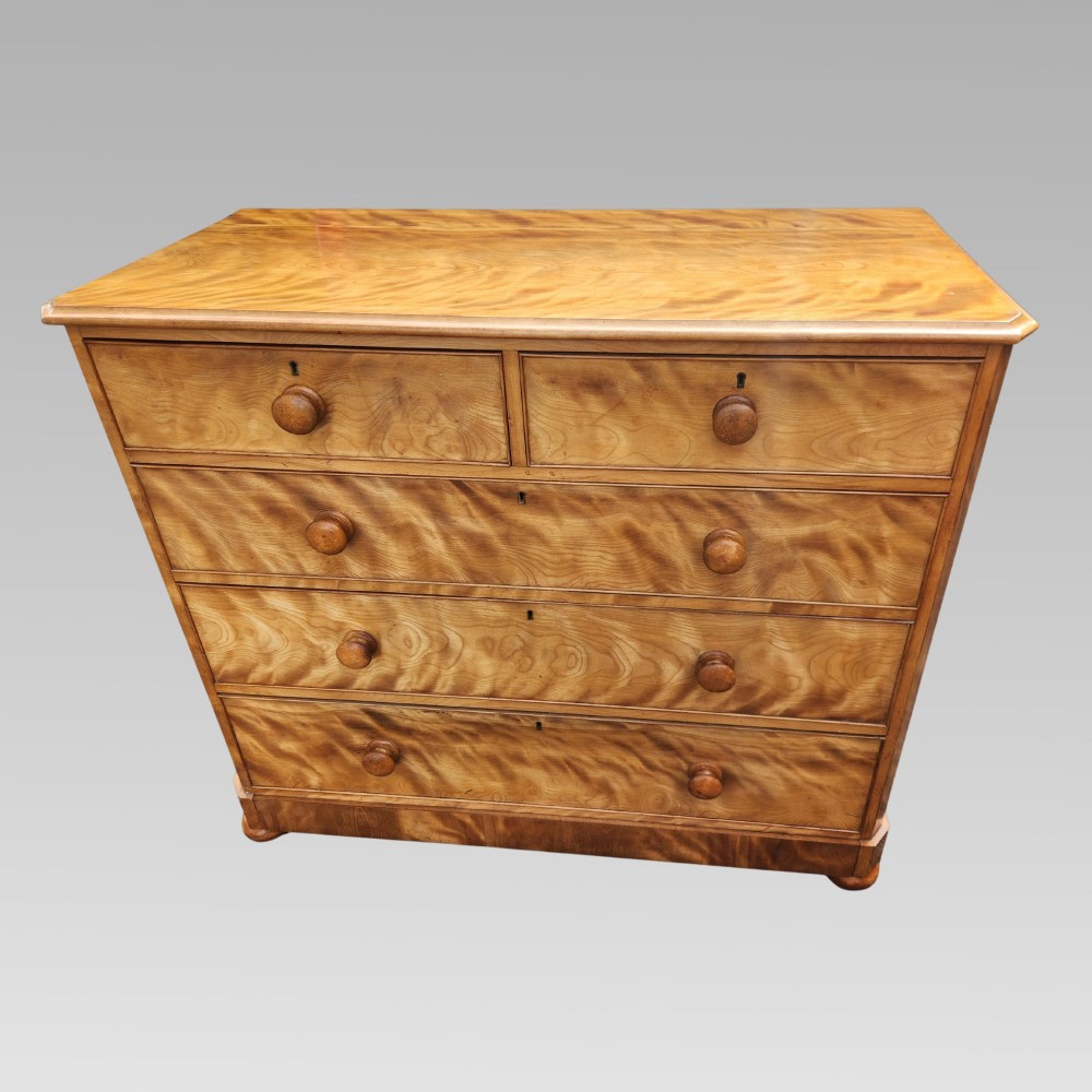 Large Exceptional Antique 19th Victorian Bleached Mahogany Chest of Drawers View IV
