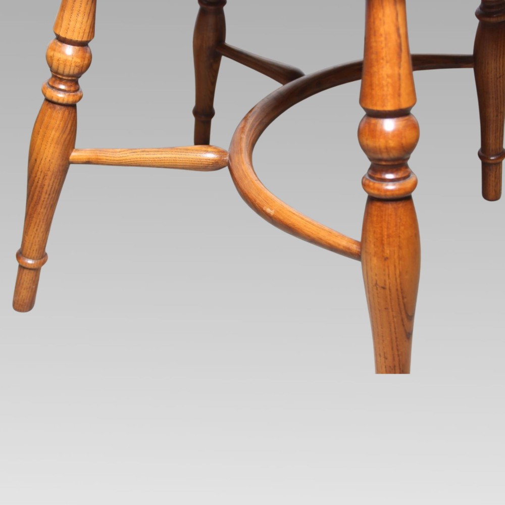 Exceptional Antique Elm Gothic Lace Back Six Farmhouse Kitchen Dining Chairs View IX