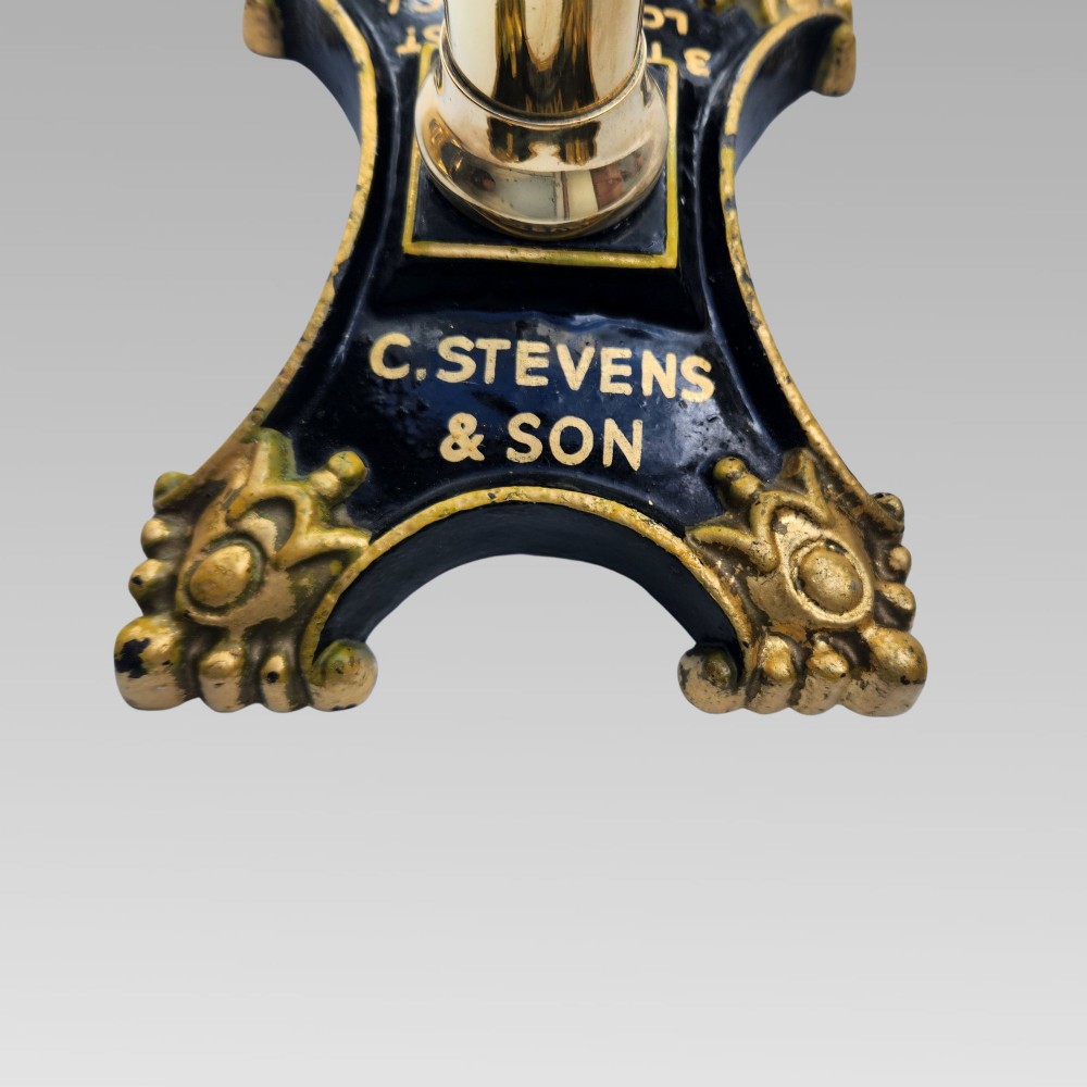 Exceptional Antique City of London Brass Bankers Scales C. Stevens Gold Gilt EC1 View V