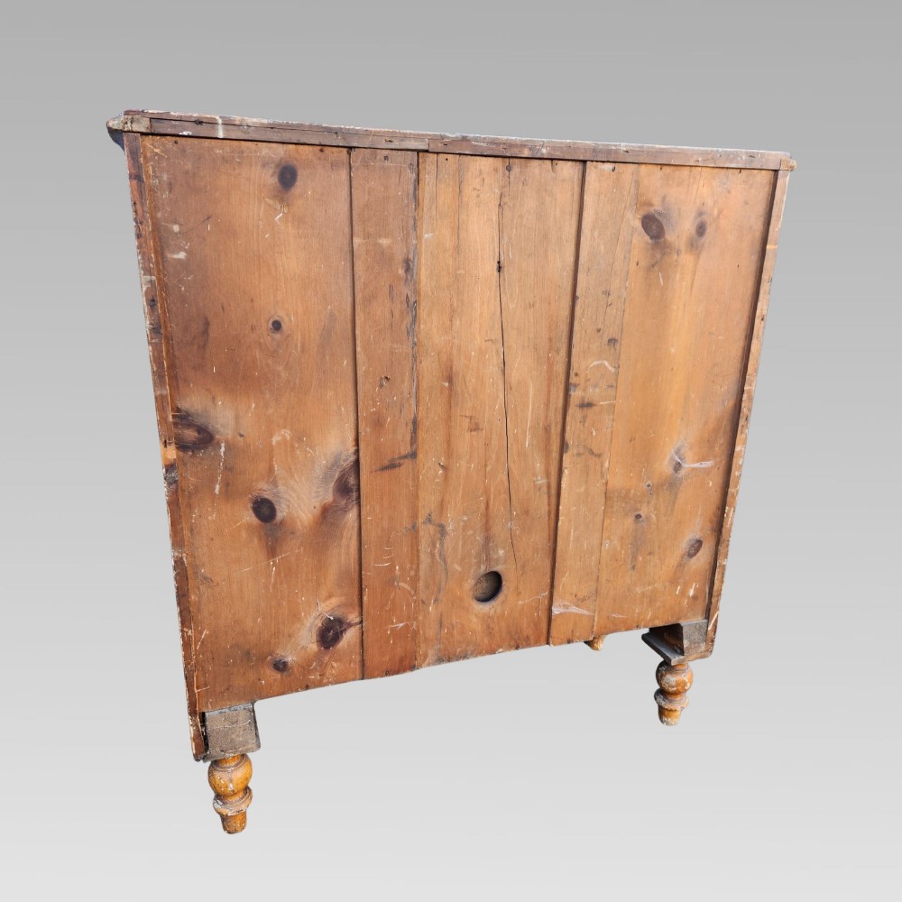 Rare Original Antique Victorian Scumbled Pine Chest of Drawers View VI