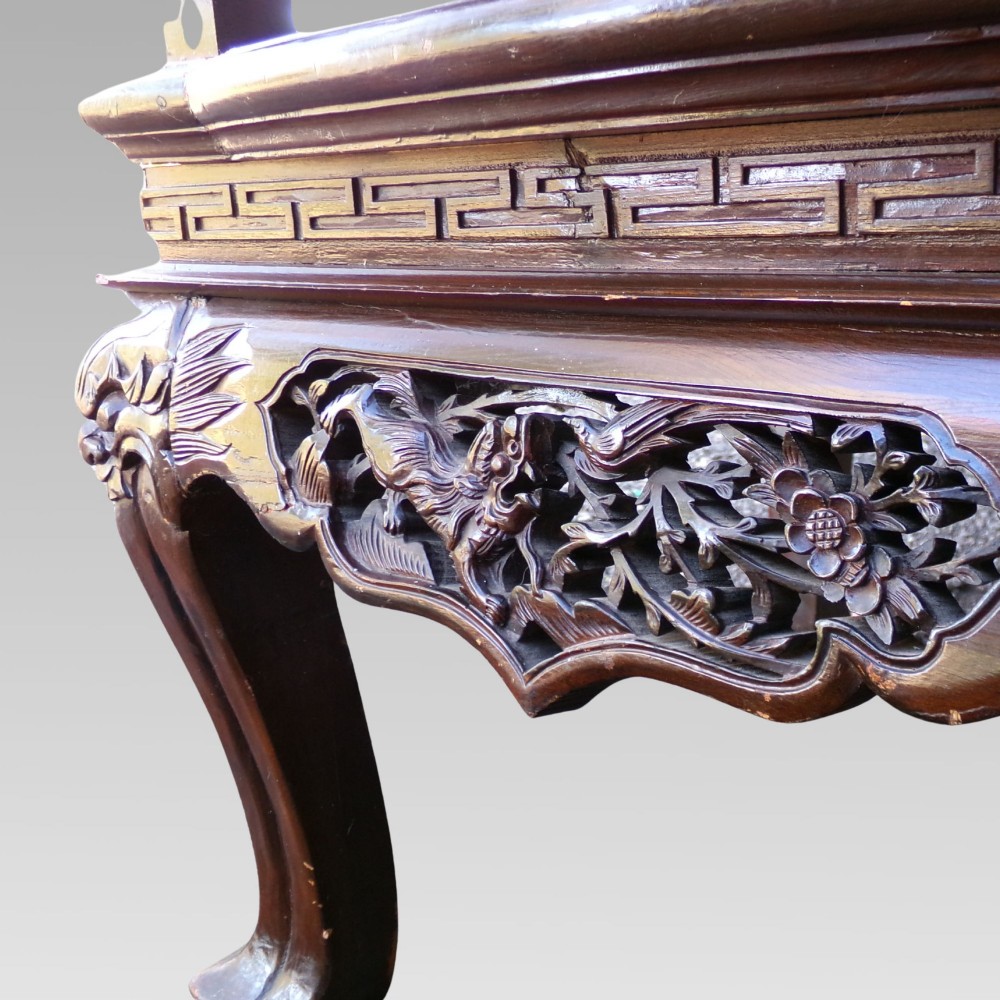 Stunning Original Quality Vintage Oriental Chinese Carved Dragon Throne Chair View VII