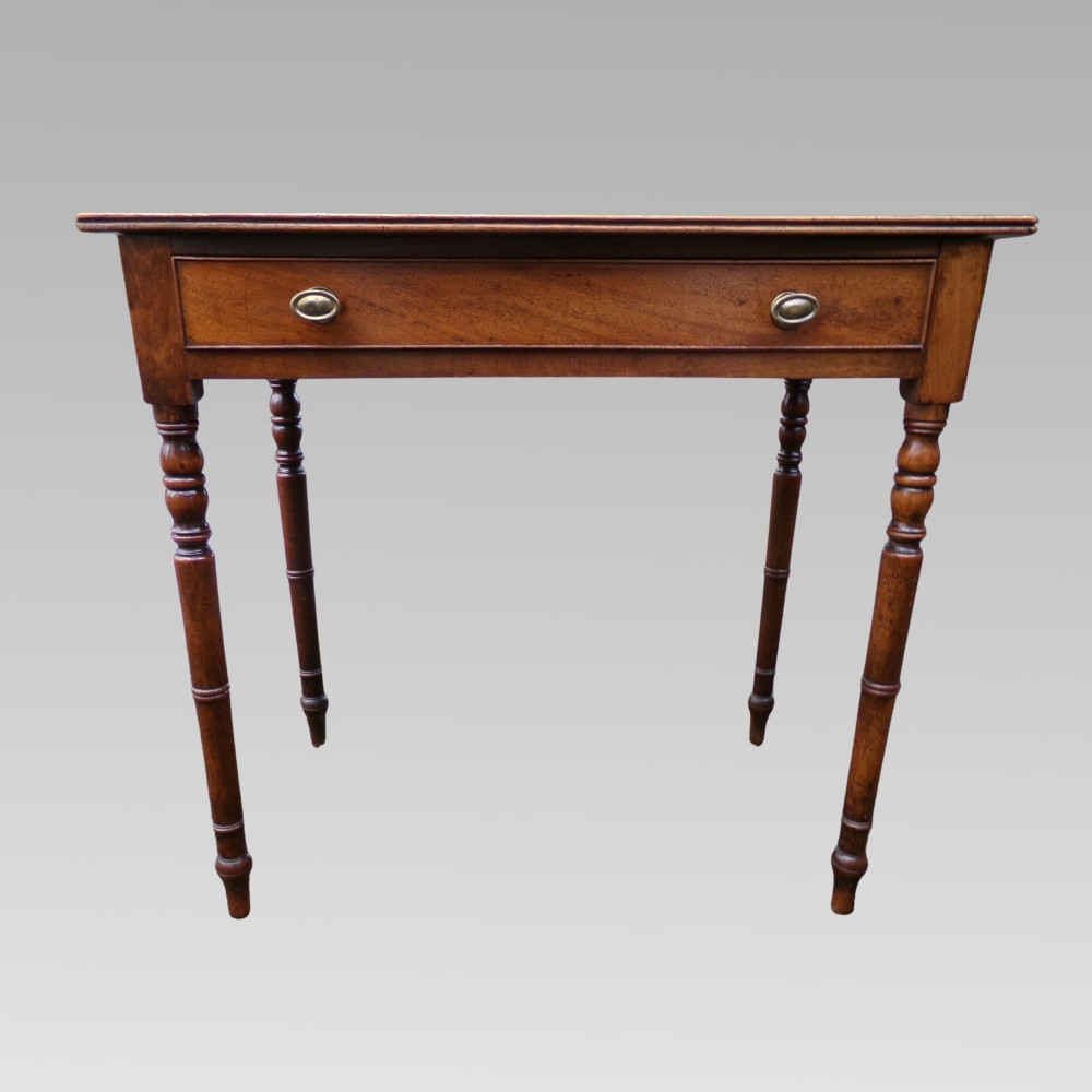 Exceptional Antique 19th Century Mahogany Hall or Side Table w/ Drawer View IV
