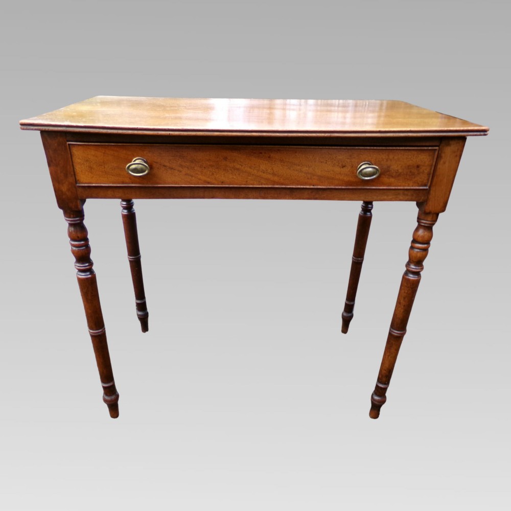Exceptional Antique 19th Century Mahogany Hall or Side Table w/ Drawer View V