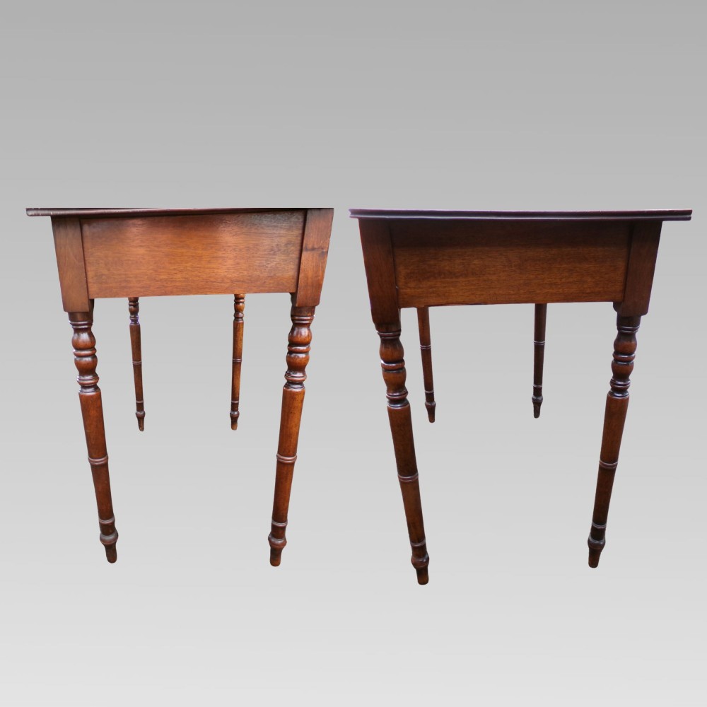 Exceptional Antique 19th Century Mahogany Hall or Side Table w/ Drawer View VI