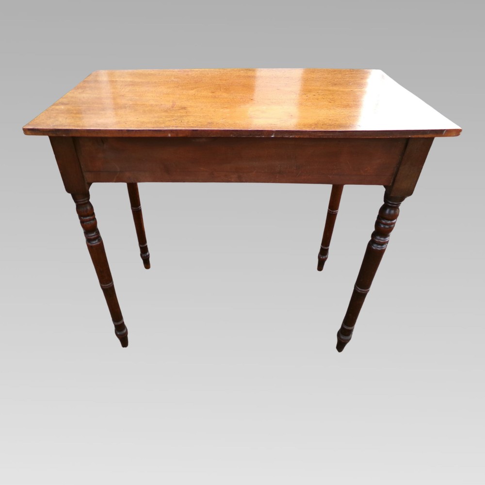 Exceptional Antique 19th Century Mahogany Hall or Side Table w/ Drawer View IX