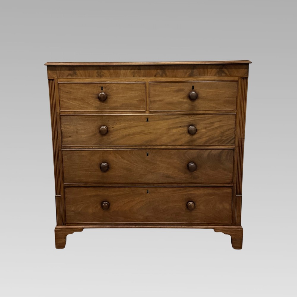 Large Exceptional Antique 19th Century Mahogany Chest of Drawers