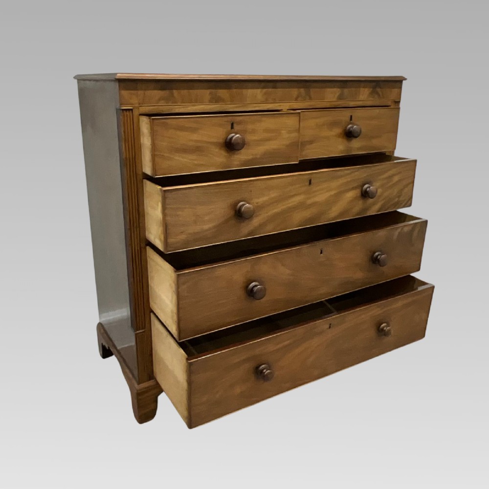 Large Exceptional Antique 19th Century Mahogany Chest of Drawers View II