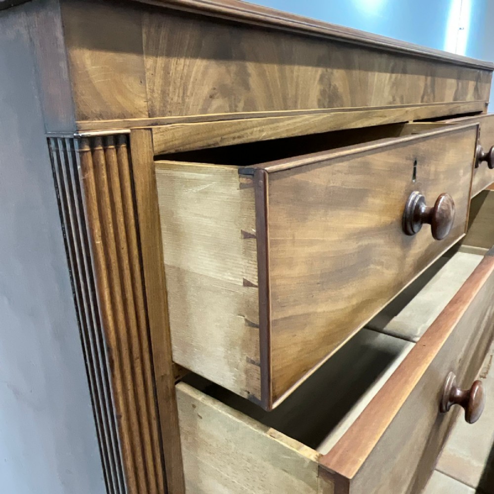 Large Exceptional Antique 19th Century Mahogany Chest of Drawers View IV
