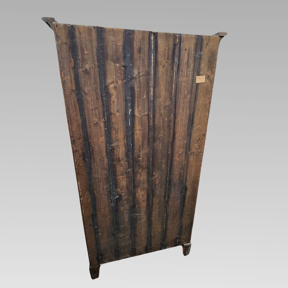 English Country House Antique Edwardian Oak Wardrobe, Housekeepers Cupboard View V