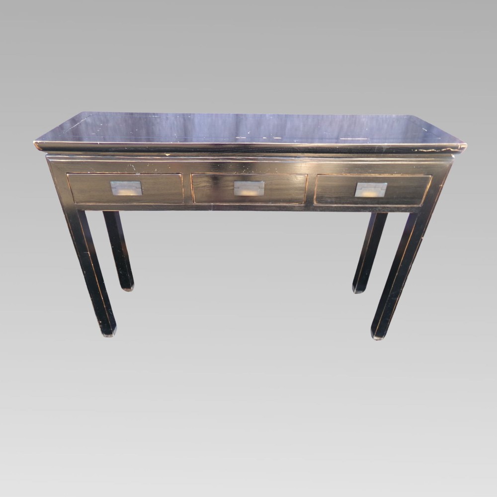 Original Quality Lombok Oriental Chinese Laquer Sideboard Hall or Console Table View II