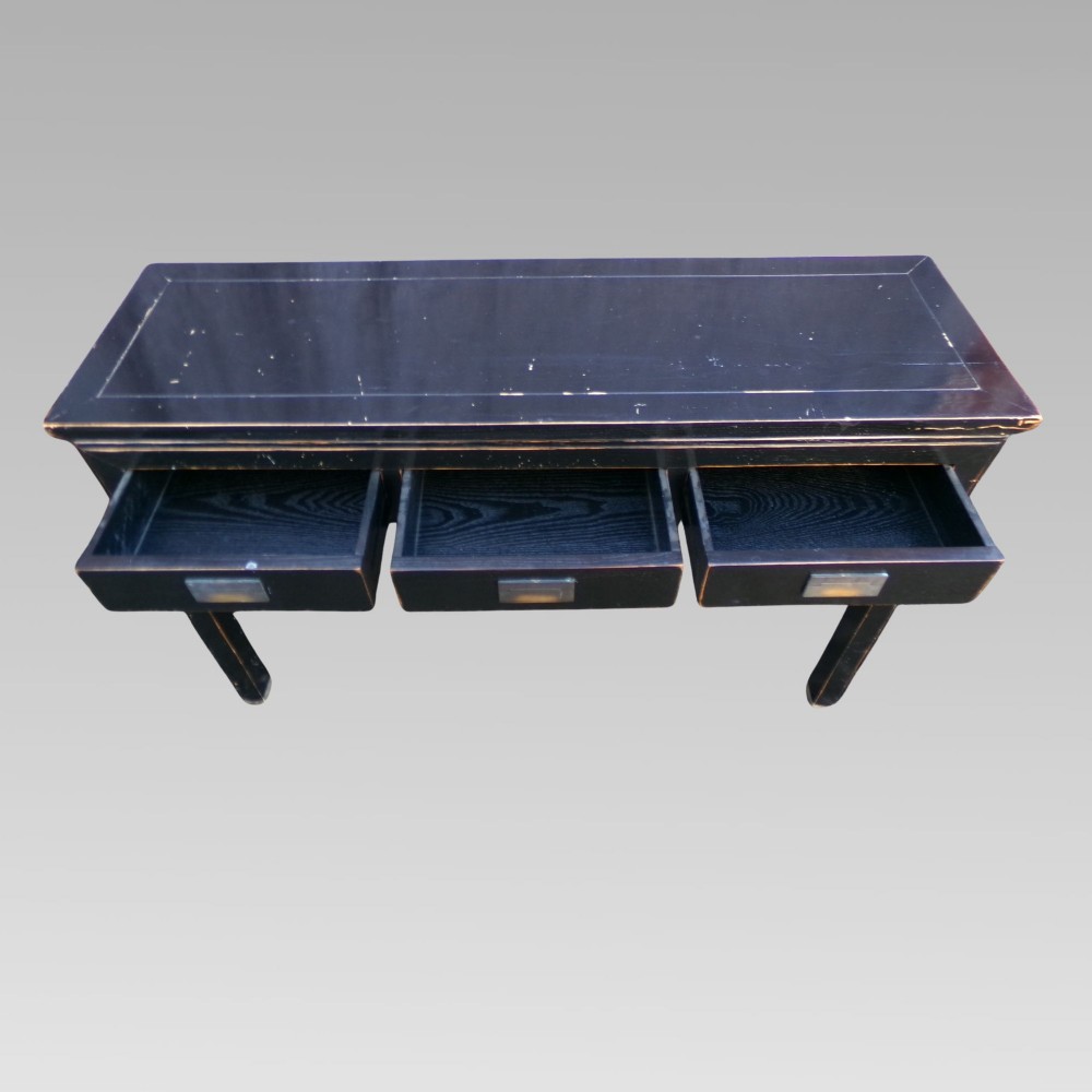 Original Quality Lombok Oriental Chinese Laquer Sideboard Hall or Console Table View III