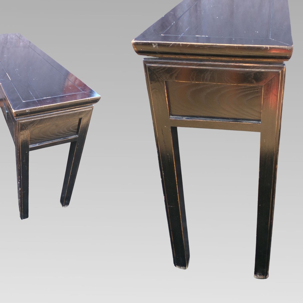 Original Quality Lombok Oriental Chinese Laquer Sideboard Hall or Console Table View IV