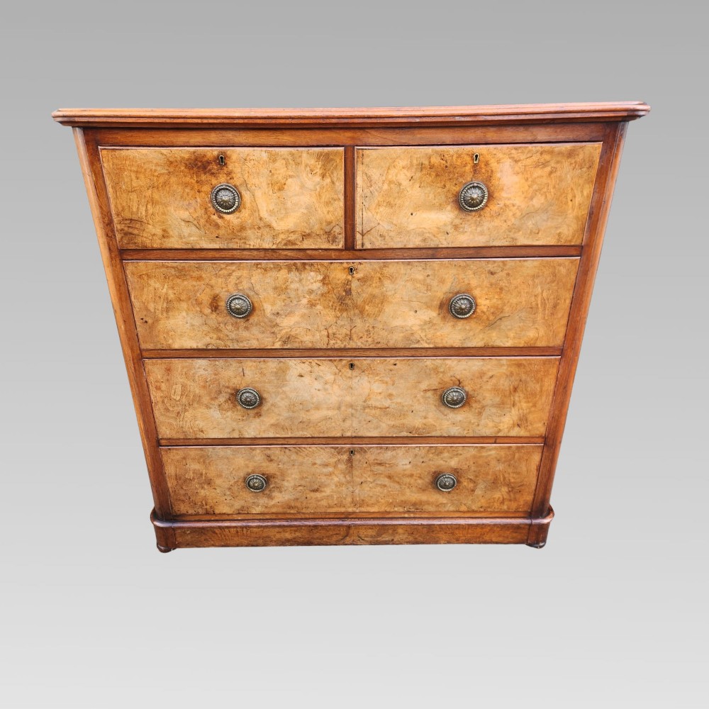Fabulous Antique 19th Century Victorian Walnut Chest of Drawers View II