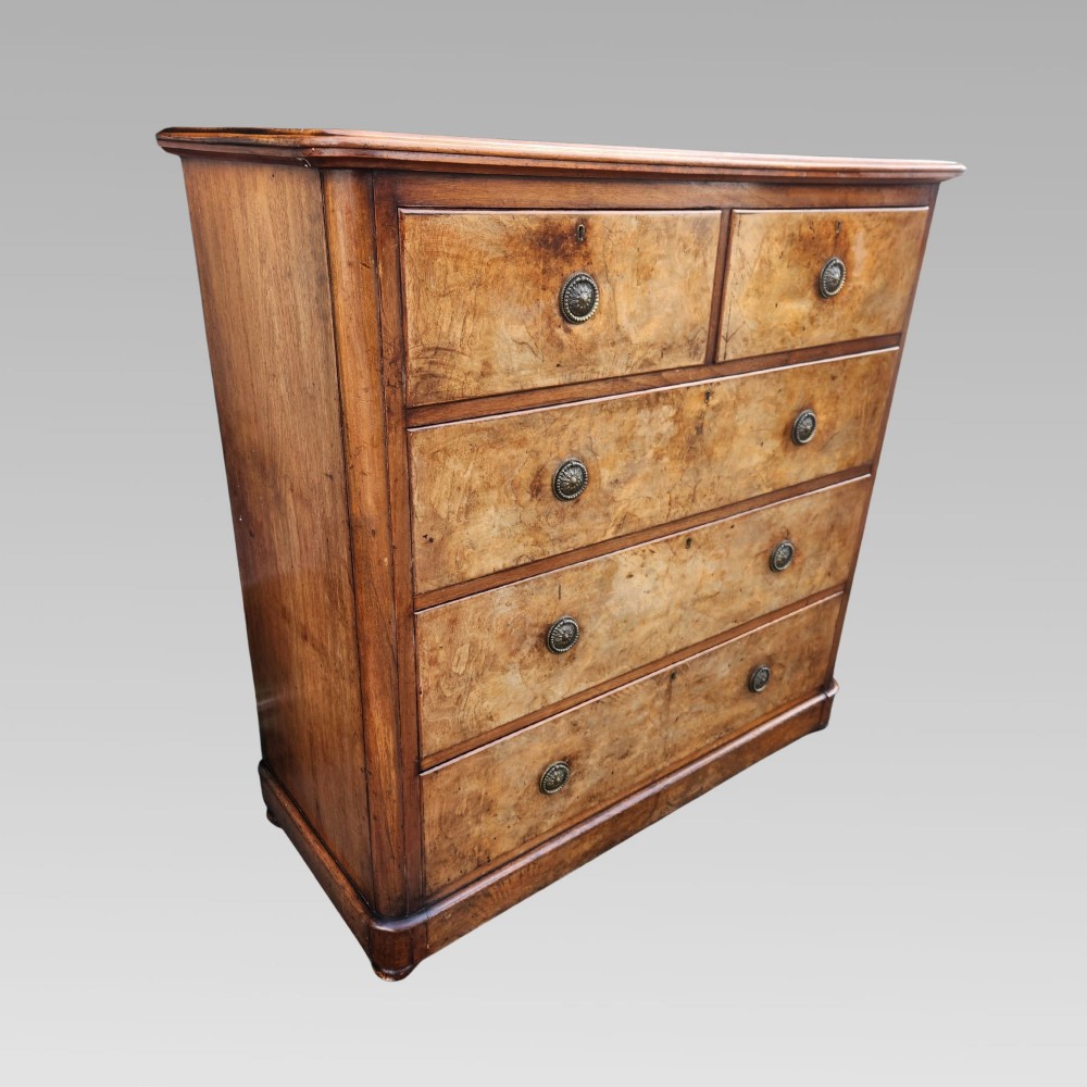 Fabulous Antique 19th Century Victorian Walnut Chest of Drawers View III