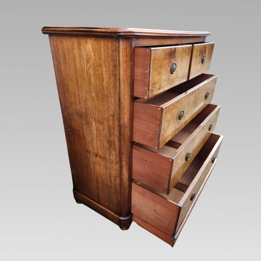 Fabulous Antique 19th Century Victorian Walnut Chest of Drawers View VIII