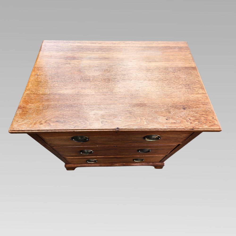 Charming Antique Edwardian English Oak Chest of Drawers View III